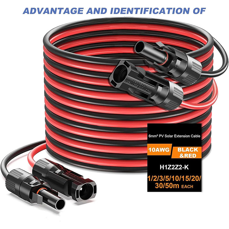 Direktang Paglilibing 10AWG Solar Extension Cable 50Ft